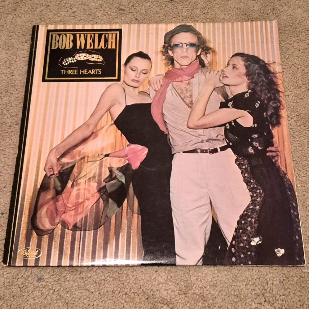 Vintage Bob Welch 'Three Hearts' Vinyl Record